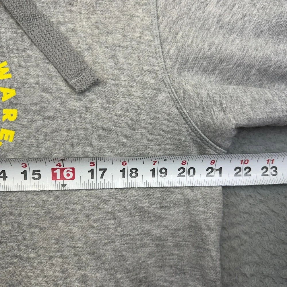 Delaware Fightin' Blue Hens Sweatshirt Mens‎ Medium Gray NCAA Adidas Hoodie